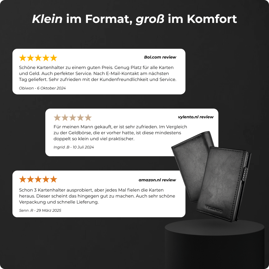 Discovery Smart Wallet Mattschwarz - Ohne Münzfach