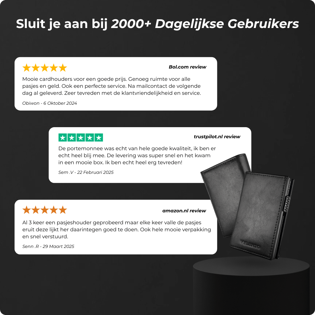 Discovery Pasjeshouder Mat Zwart - Zonder Muntvak