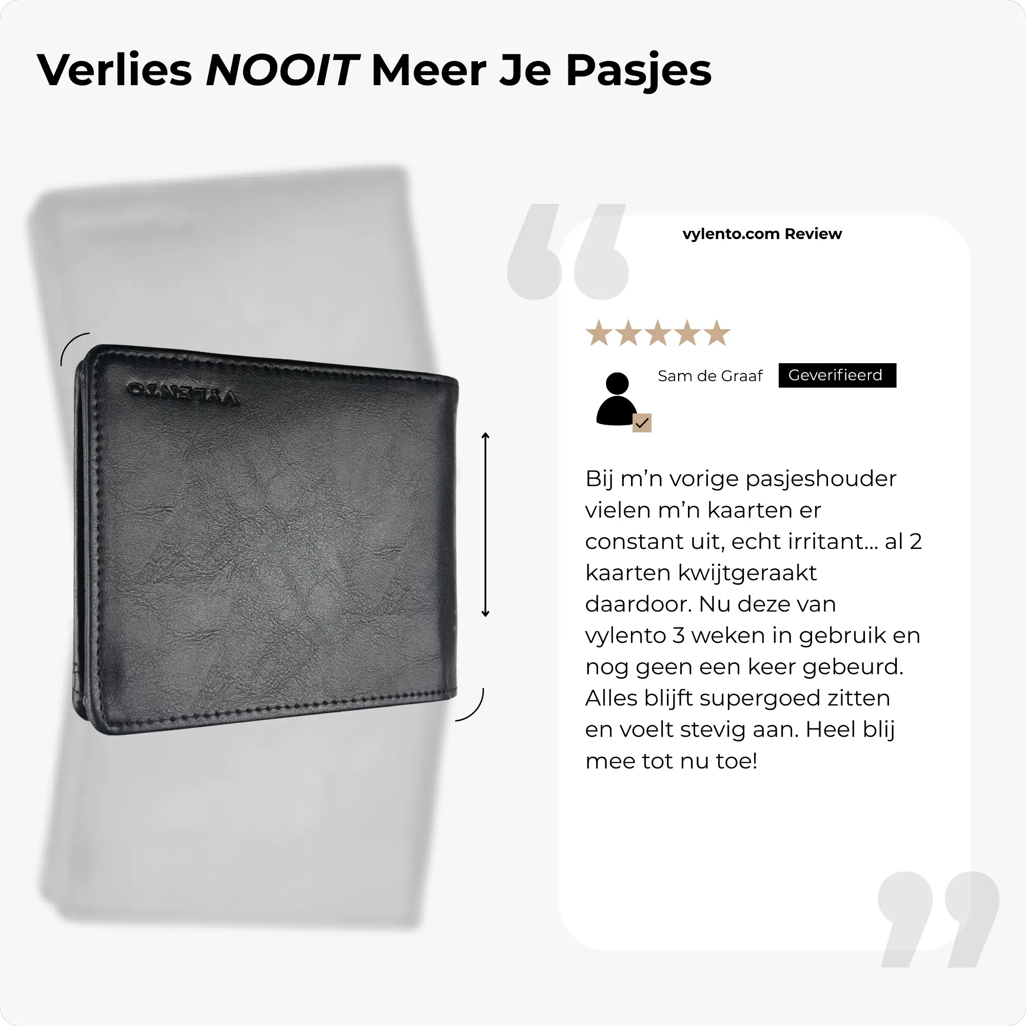 Venture Portemonnee Mat Zwart