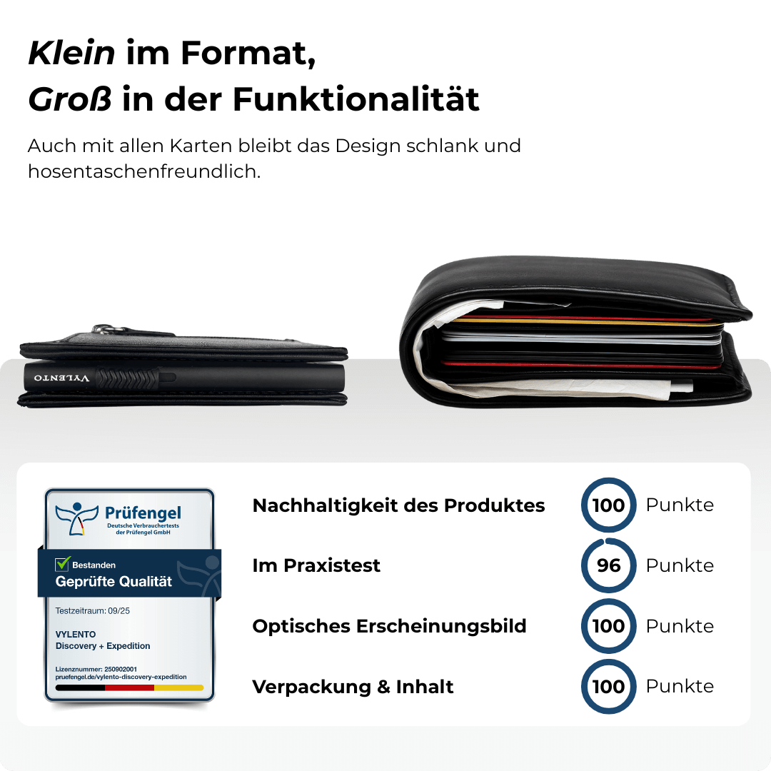 Discovery Smart Wallet Mattschwarz - Ohne Münzfach