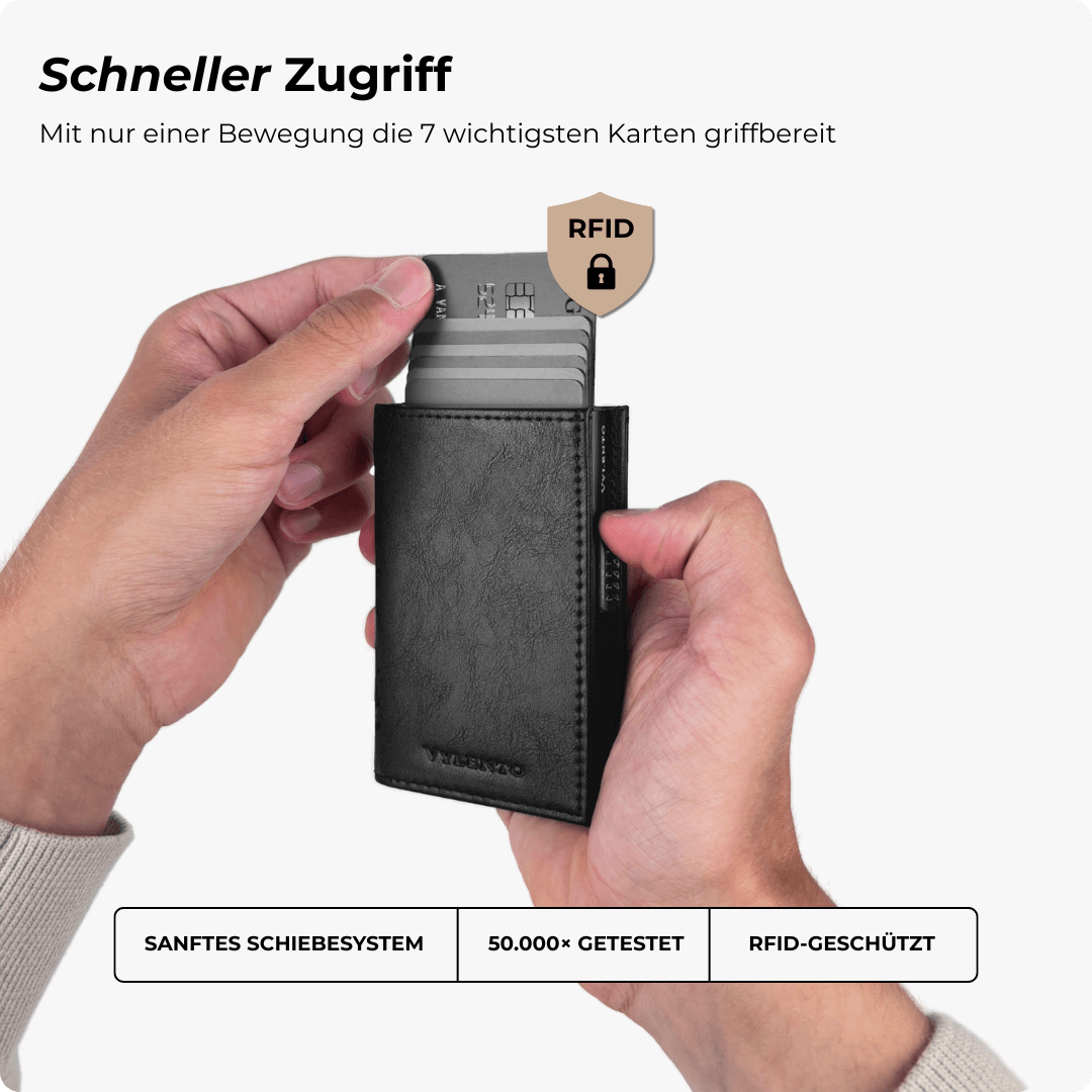 Discovery Smart Wallet Mattschwarz - Ohne Münzfach