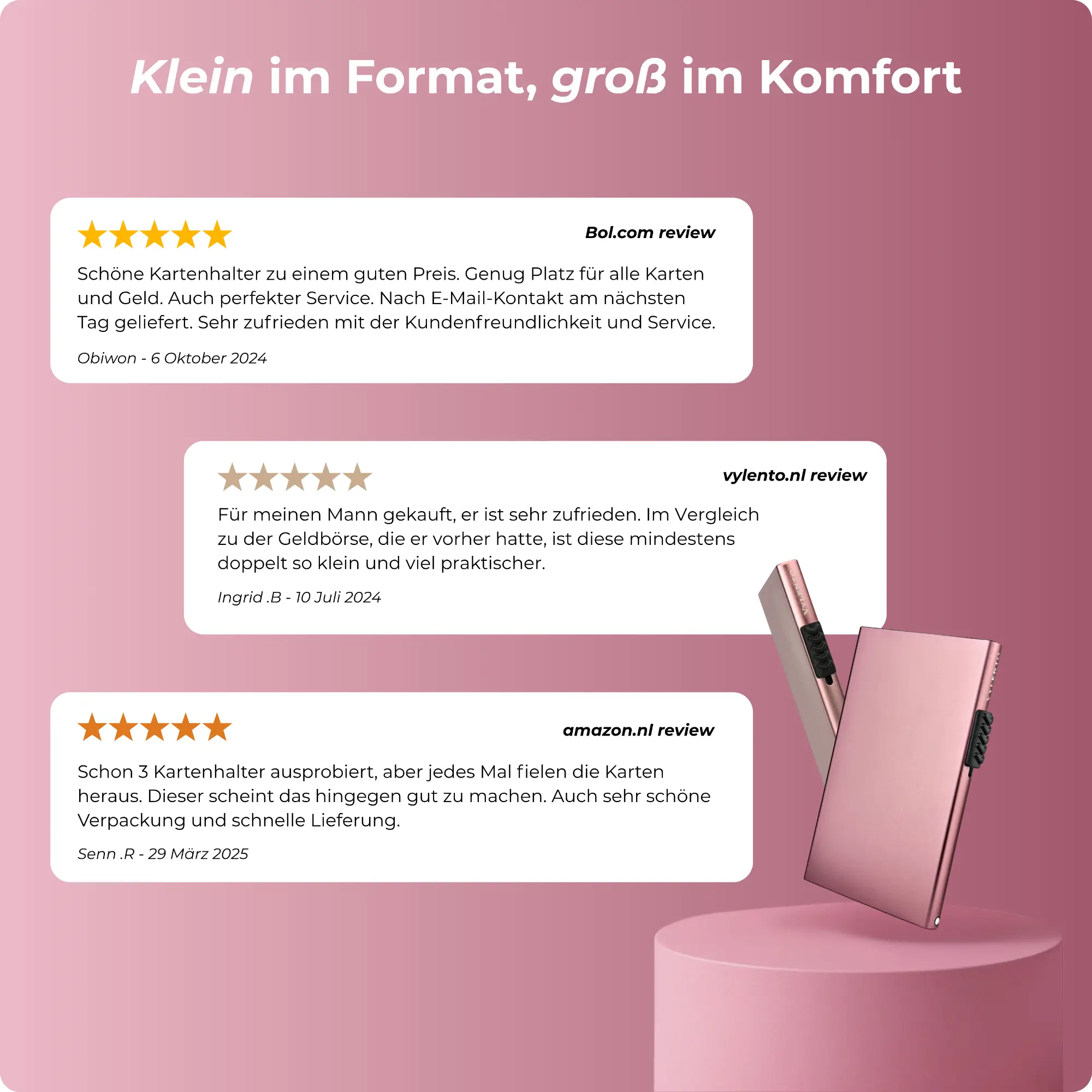 Explore Kartenhalter Rosérosa